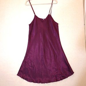 Women's Purple Satin Nightgown Chemise Size L